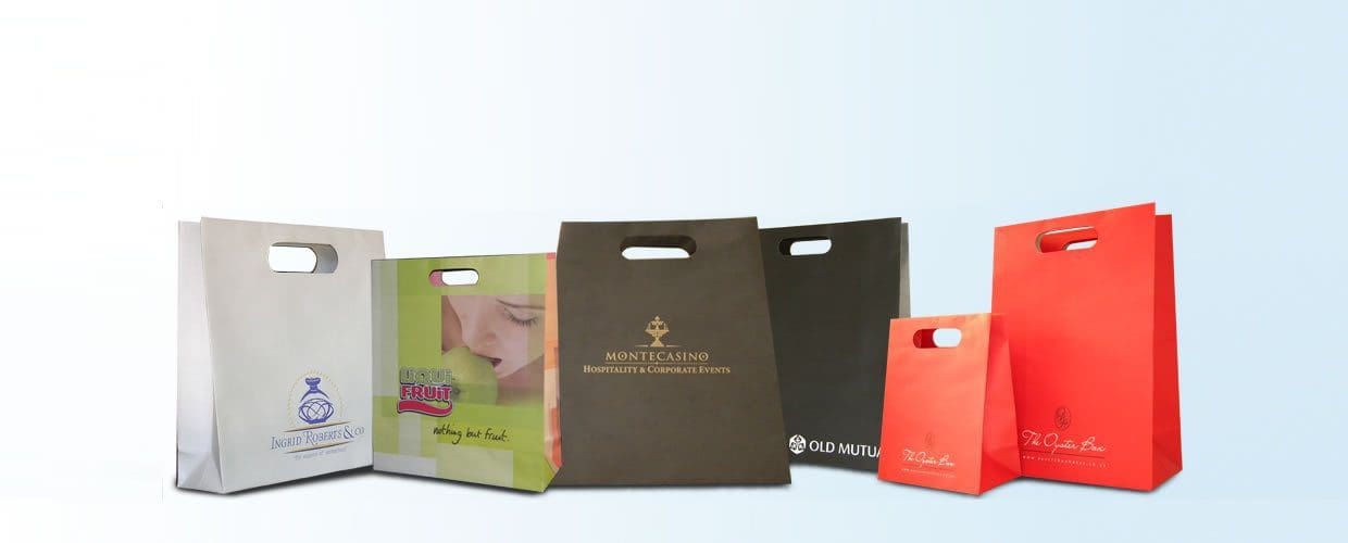 various branded paper bags