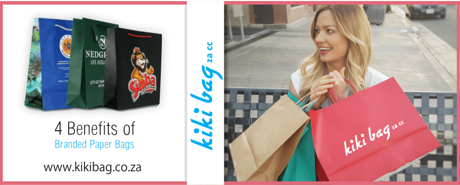 lady holding a branded kiki paper bag
